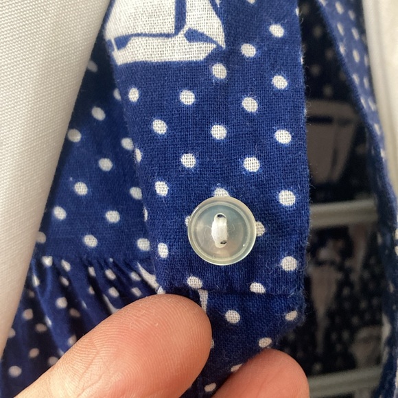 Healthtex vintage Blue and White Sailboat Kids Dress - Picture 7 of 11